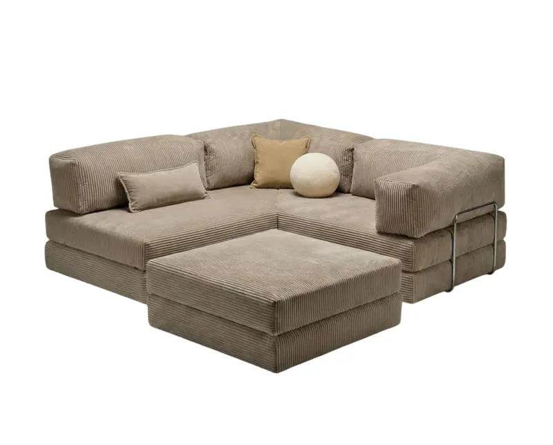 Hjørnesovesofa Atelier Del Sofa Kanyon (300 x 100 x 33 cm) Beige - Møbler - Sofaer - Sovesofaer