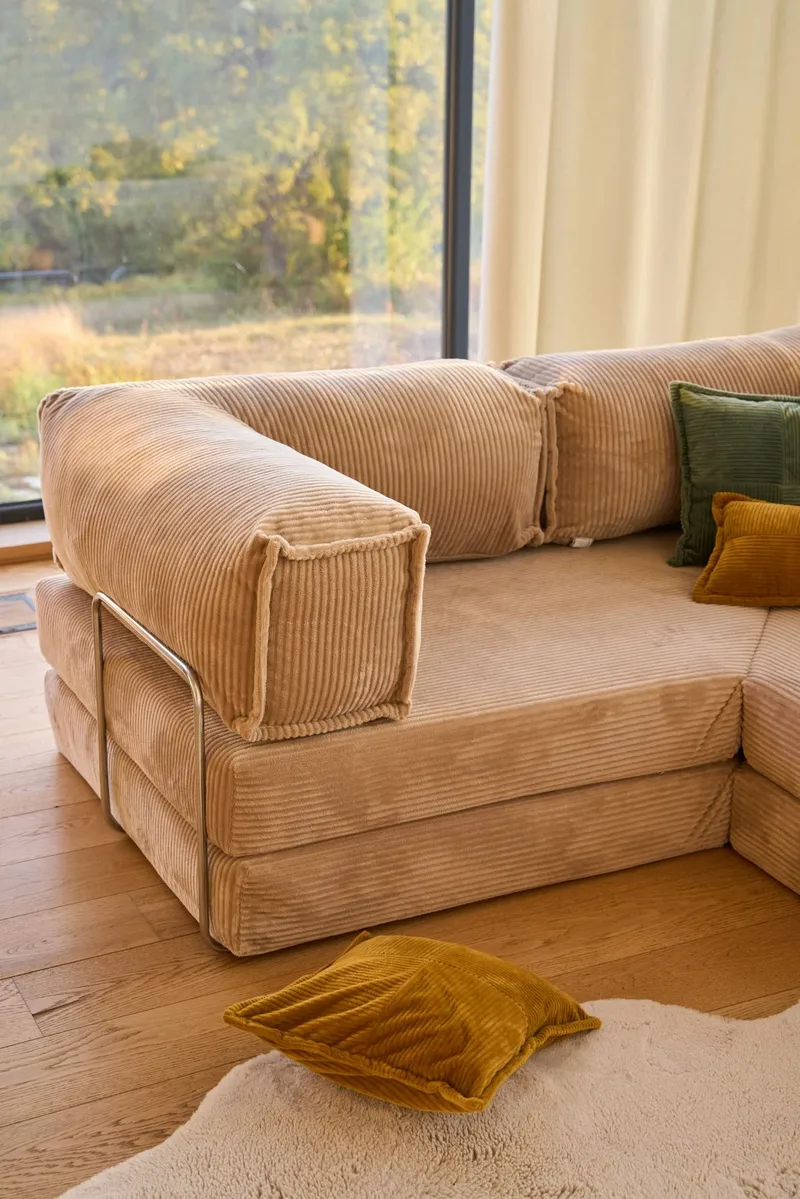 Hjørnesovesofa Atelier Del Sofa Kanyon (300 x 100 x 33 cm) Beige - Møbler - Sofaer - Sovesofaer