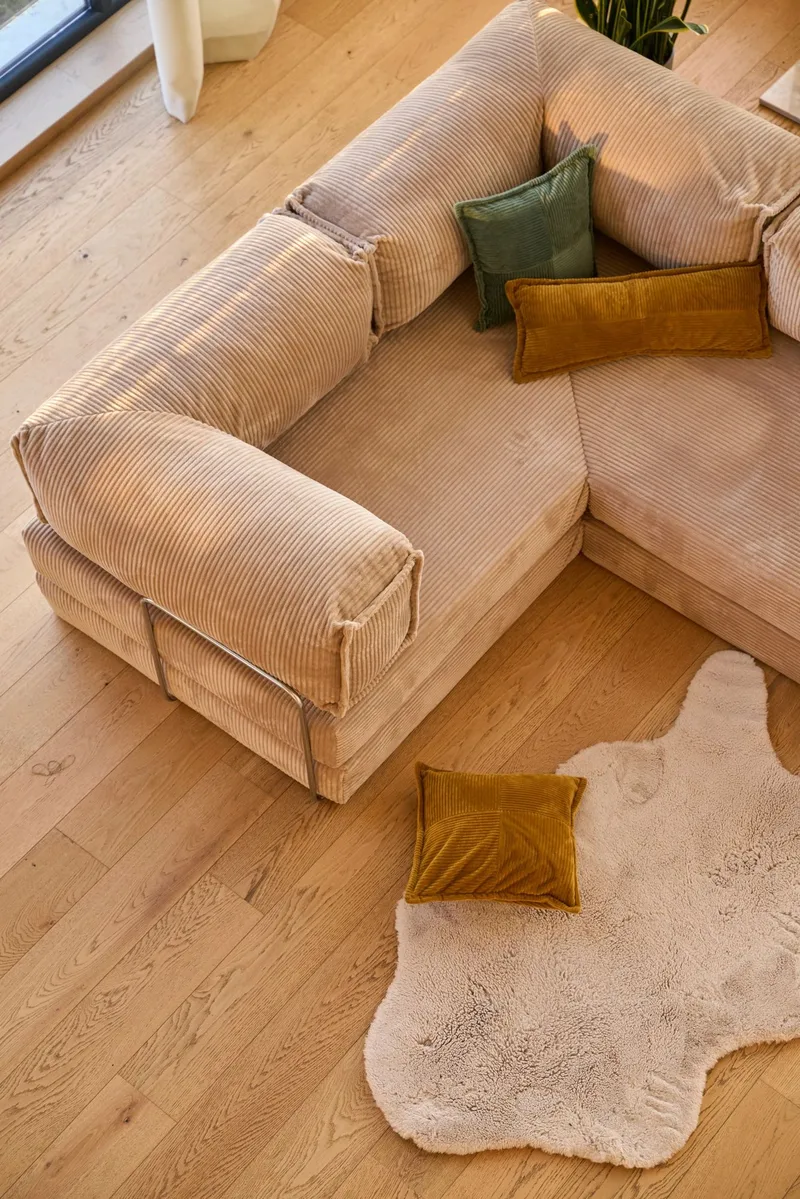 Hjørnesovesofa Atelier Del Sofa Kanyon (300 x 100 x 33 cm) Beige - Møbler - Sofaer - Sovesofaer