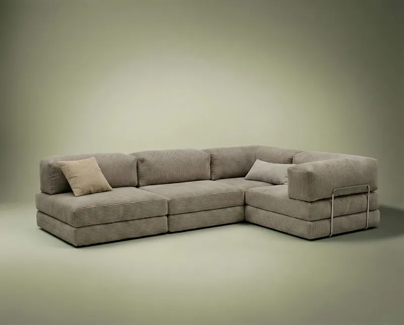 Hjørnesovesofa Atelier Del Sofa Kanyon (300 x 100 x 33 cm) Beige - Møbler - Sofaer - Sovesofaer