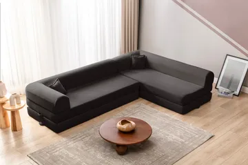 Hjørnesovesofa Atelier Del Sofa Legom Eco (280 x 90 x 25 cm) Antracit - Antracit - Møbler - Sofaer - Sovesofaer