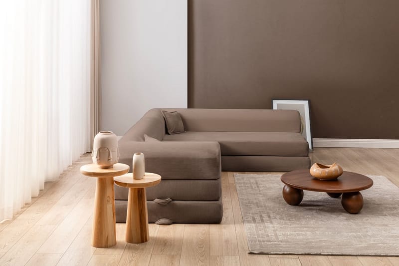 Hjørnesovesofa Atelier Del Sofa Legom Eco (280 x 90 x 25 cm) Beige - Møbler - Sofaer - Sovesofaer