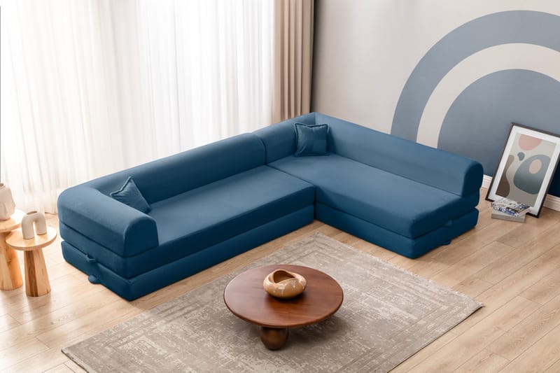 Hjørnesovesofa Atelier Del Sofa Legom Eco (280 x 90 x 25 cm) Blå - Møbler - Sofaer - Sovesofaer