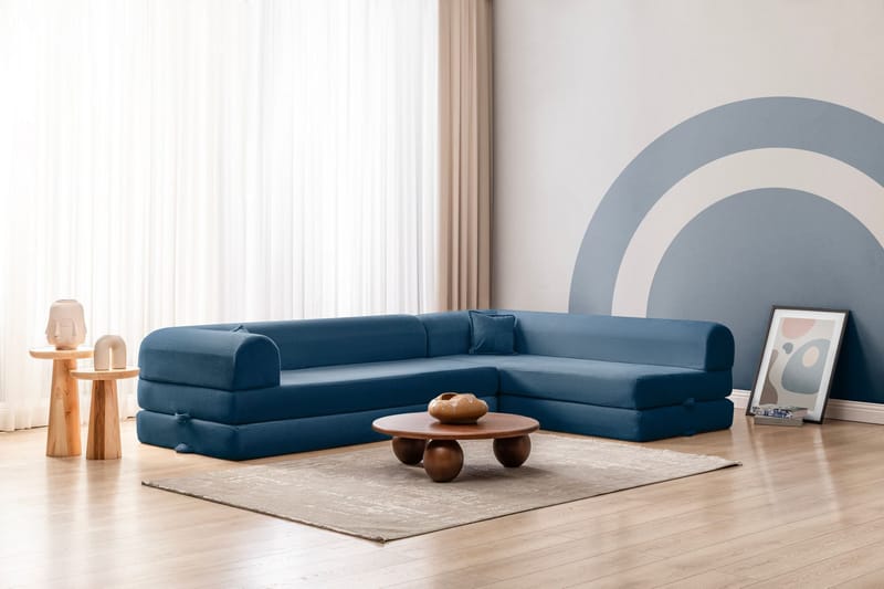 Hjørnesovesofa Atelier Del Sofa Legom Eco (280 x 90 x 25 cm) Blå - Møbler - Sofaer - Sovesofaer