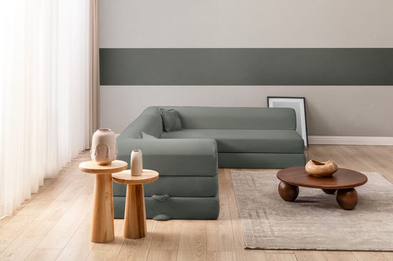 Hjørnesovesofa Atelier Del Sofa Legom Eco (280 x 90 x 25 cm) Grøn - Møbler - Sofaer - Sovesofaer