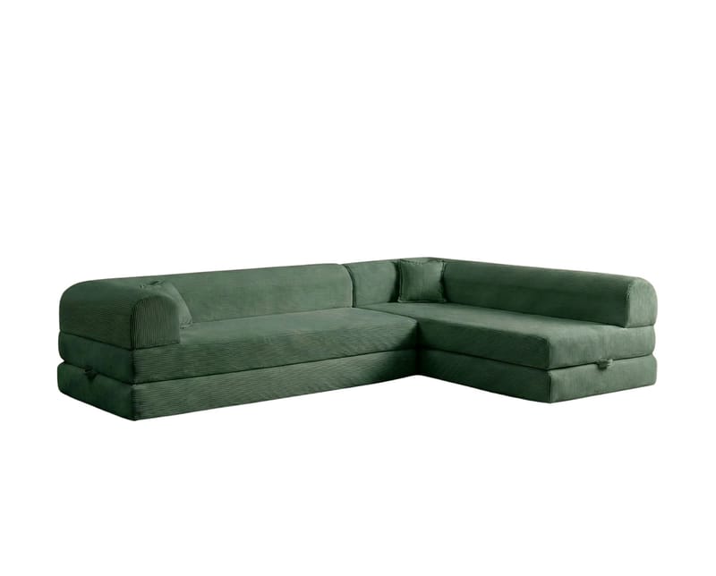 Hjørnesovesofa Atelier Del Sofa Legom Eco (280 x 90 x 25 cm) Grøn, undefined