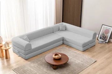 Hjørnesovesofa Atelier Del Sofa Legom Eco (280 x 90 x 25 cm) Lysegrå - Møbler - Sofaer - Sovesofaer