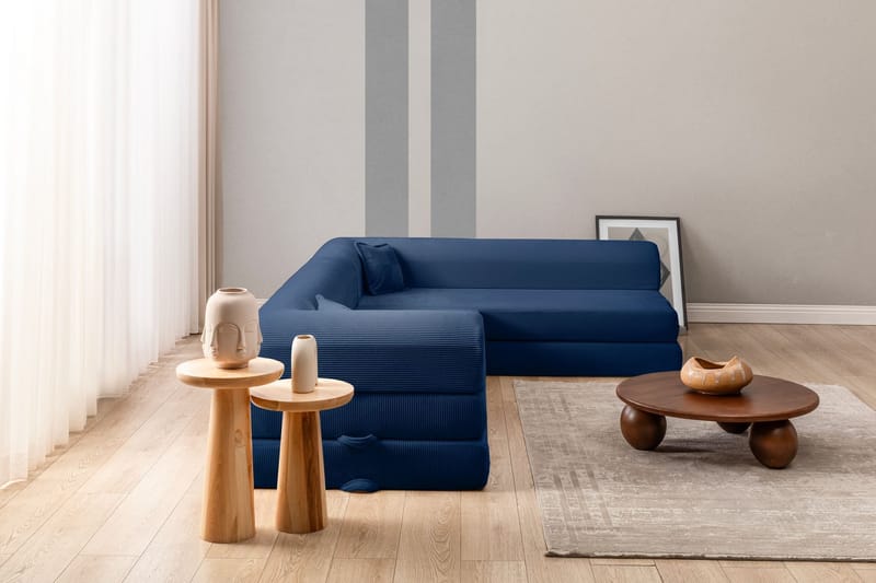 Hjørnesovesofa Atelier Del Sofa Legom Eco (280 x 90 x 25 cm) Marineblå - Møbler - Sofaer - Sovesofaer