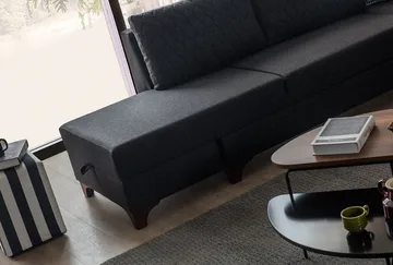 Hjørnesovesofa Atelier Del Sofa Loft Venstre (230 x 90 x 150 cm) Antracit - Antracit - Møbler - Sofaer - Sovesofaer