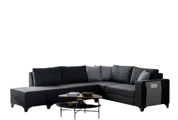 Hjørnesovesofa Atelier Del Sofa Loft Venstre (230 x 90 x 150 cm) Antracit - Antracit - Møbler - Sofaer - Sovesofaer
