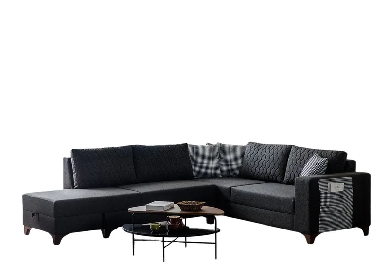 Hjørnesovesofa Atelier Del Sofa Loft Venstre (230 x 90 x 150 cm) Antracit, Antracit