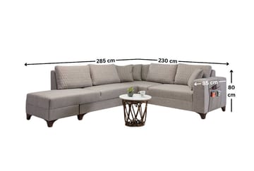 Hjørnesovesofa Atelier Del Sofa Loft Venstre (230 x 90 x 150 cm) Creme - Creme - Møbler - Sofaer - Sovesofaer