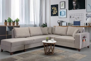 Hjørnesovesofa Atelier Del Sofa Loft Venstre (230 x 90 x 150 cm) Creme - Creme - Møbler - Sofaer - Sovesofaer