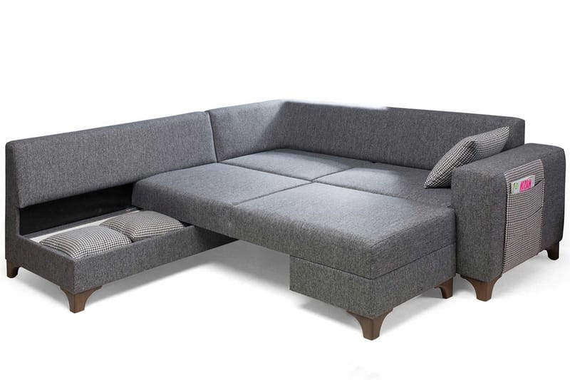 Hjørnesovesofa Atelier Del Sofa Loft Venstre (230 x 90 x 150 cm) Grå - Grå - Møbler - Sofaer - Sovesofaer