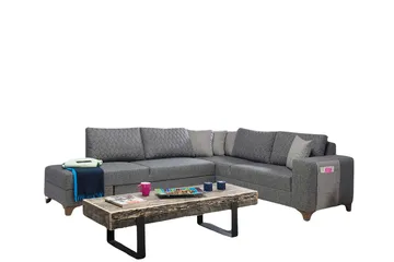 Hjørnesovesofa Atelier Del Sofa Loft Venstre (230 x 90 x 150 cm) Grå - Grå - Møbler - Sofaer - Sovesofaer