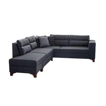 Hjørnesovesofa Atelier Del Sofa T-Loft Højre (230 x 90 x 150 cm) Antracit - Antracit - Møbler - Sofaer - Sovesofaer - Hjørnesovesofa