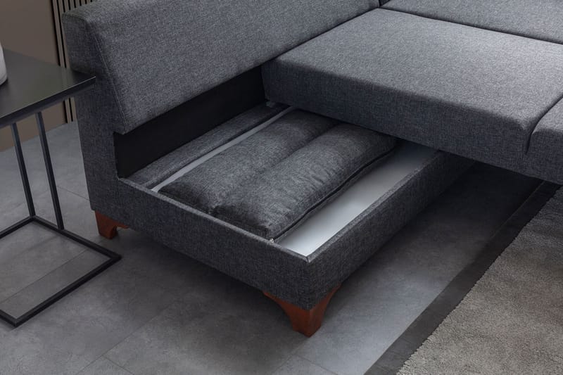 Hjørnesovesofa Atelier Del Sofa T-Loft Højre (230 x 90 x 150 cm) Antracit - Antracit - Møbler - Sofaer - Sovesofaer - Hjørnesovesofa
