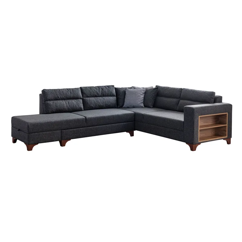 Hjørnesovesofa Atelier Del Sofa T-Loft Højre (230 x 90 x 150 cm) Antracit, Antracit