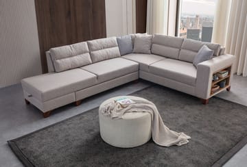 Hjørnesovesofa Atelier Del Sofa T-Loft Højre (230 x 90 x 150 cm) Creme - Creme - Møbler - Sofaer - Sovesofaer