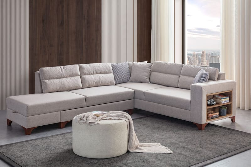 Hjørnesovesofa Atelier Del Sofa T-Loft Højre (230 x 90 x 150 cm) Creme, Creme