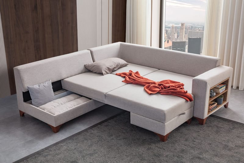 Hjørnesovesofa Atelier Del Sofa T-Loft Højre (230 x 90 x 150 cm) Creme - Creme - Møbler - Sofaer - Sovesofaer