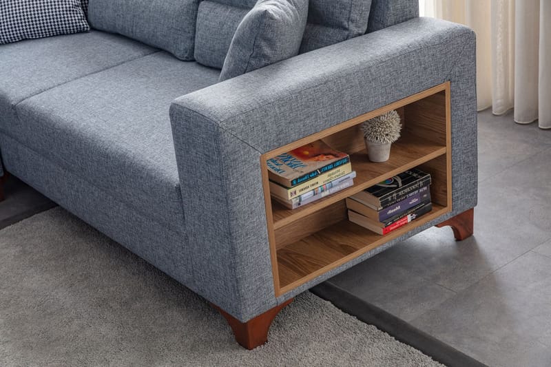Hjørnesovesofa Atelier Del Sofa T-Loft Højre (230 x 90 x 150 cm) Grå - Grå - Møbler - Sofaer - Sovesofaer