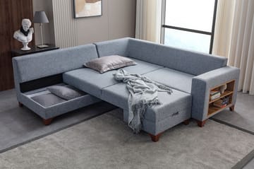 Hjørnesovesofa Atelier Del Sofa T-Loft Højre (230 x 90 x 150 cm) Grå - Grå - Møbler - Sofaer - Sovesofaer