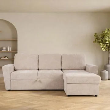 Hjørnesovesofa Fenor - Lys beige - Møbler - Sofaer - Sovesofaer