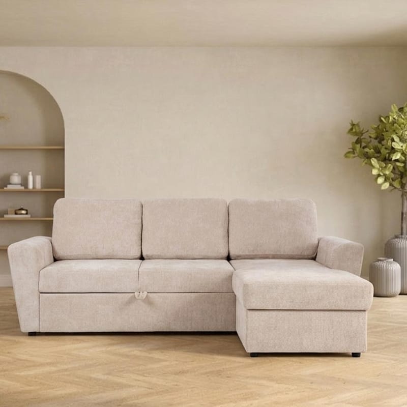 Hjørnesovesofa Fenor - Lys beige - Møbler - Sofaer - Sovesofaer