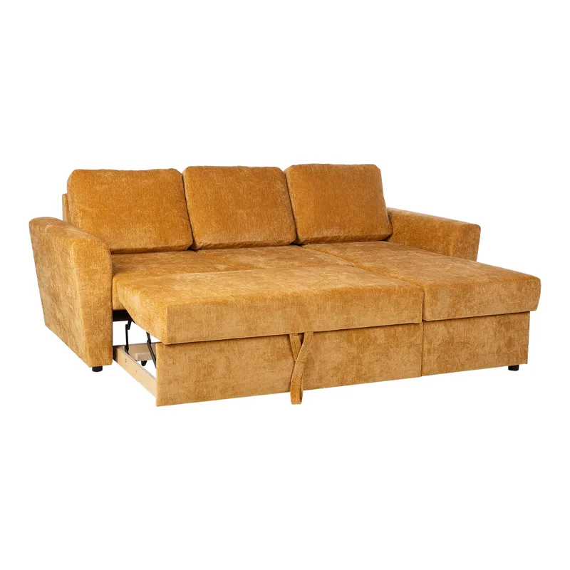 Hjørnesovesofa Fenor - Lysegul - Møbler - Sofaer - Sovesofaer