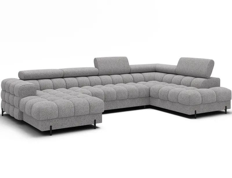 Feraria 6-personers boblende sovesofa med divan og chaiselong, opbevaring, højre, Pellerito 03