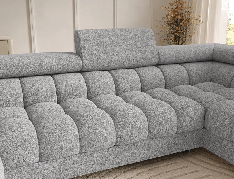 Feraria 6-personers boblende sovesofa med divan og chaiselong, opbevaring, højre - Pellerito 03 - Møbler - Sofaer - Sovesofaer - Hjørnesovesofa