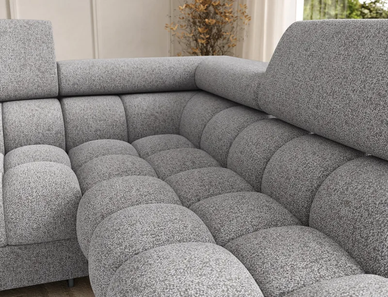 Feraria 6-personers boblende sovesofa med divan og chaiselong, opbevaring, højre - Pellerito 03 - Møbler - Sofaer - Sovesofaer - Hjørnesovesofa