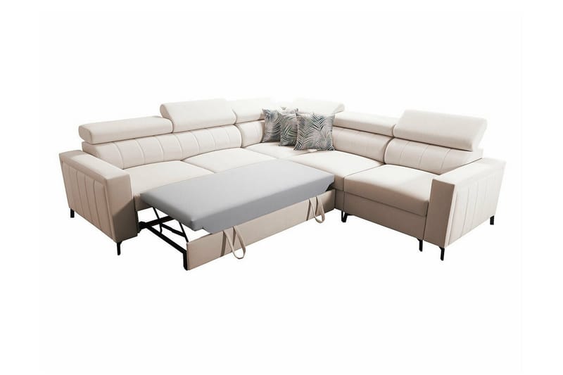 Galbally 4-sits Hörnbäddsoffa NO_BRAND Dark blue - Møbler - Sofaer - Sovesofaer - Hjørnesovesofa