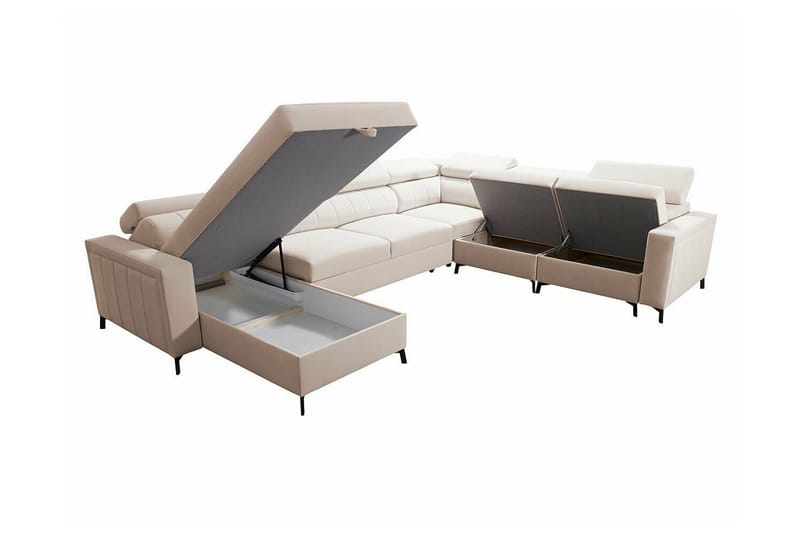 Galbally 5-sits Hörnbäddsoffa NO_BRAND Dark blue - Møbler - Sofaer - Sovesofaer - Hjørnesovesofa