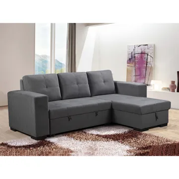Hjørnesovesofa HOME4YOU Carita Mørkegrå - mørkegrå - Møbler - Sofaer - Sovesofaer