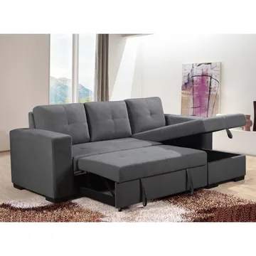 Hjørnesovesofa HOME4YOU Carita Mørkegrå - mørkegrå - Møbler - Sofaer - Sovesofaer