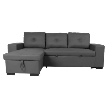 Hjørnesovesofa HOME4YOU Carita Mørkegrå - mørkegrå - Møbler - Sofaer - Sovesofaer
