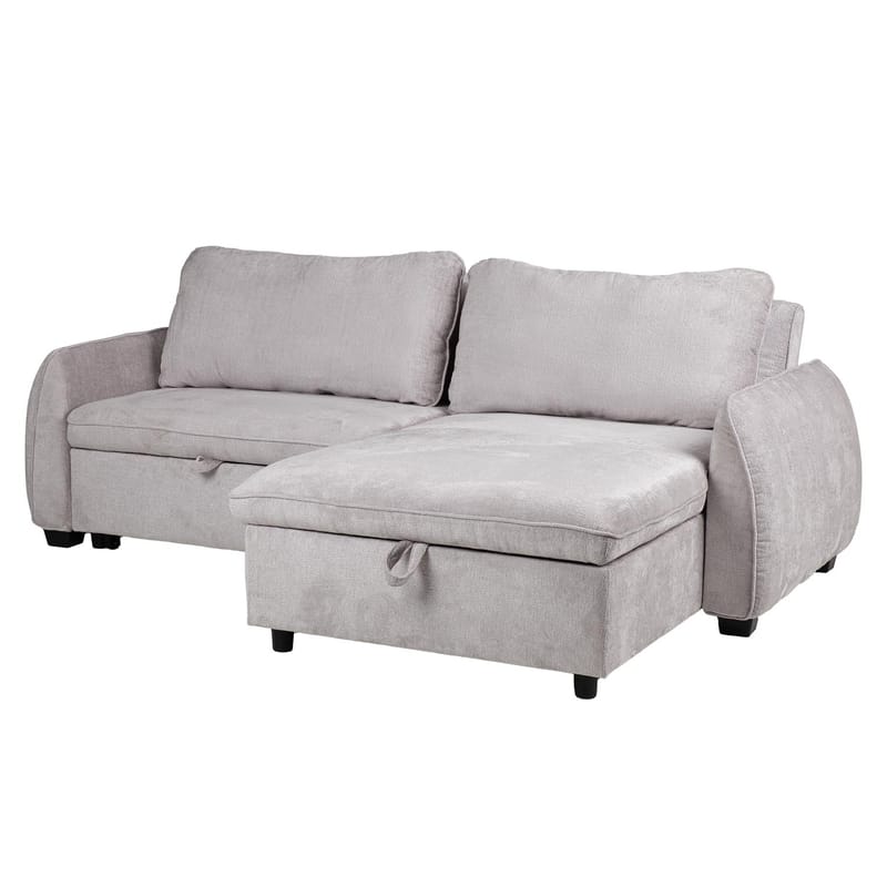 Hjørnesovesofa Klevor - Lysegrå - Møbler - Sofaer - Sovesofaer