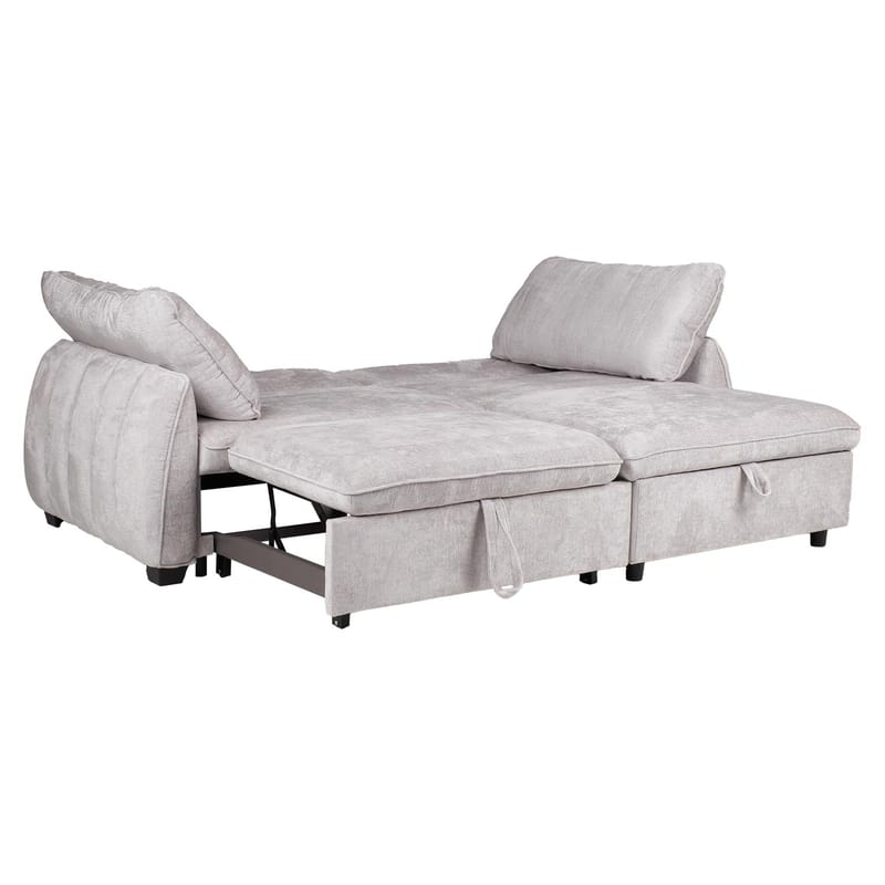 Hjørnesovesofa Klevor - Lysegrå - Møbler - Sofaer - Sovesofaer