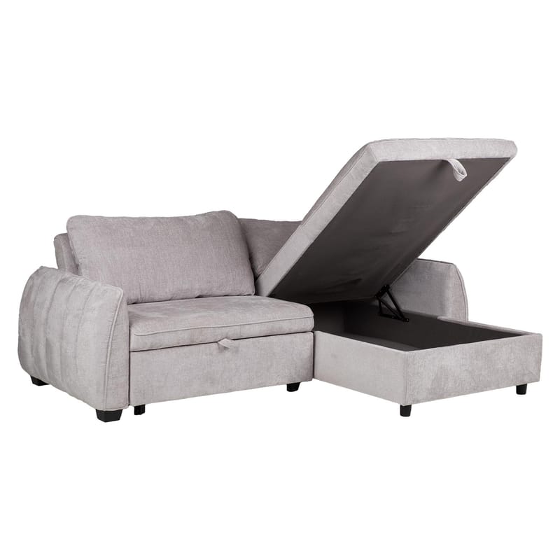 Hjørnesovesofa Klevor - Lysegrå - Møbler - Sofaer - Sovesofaer