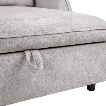 Hjørnesovesofa Klevor - Lysegrå - Møbler - Sofaer - Sovesofaer