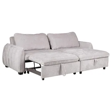 Hjørnesovesofa Klevor - Lysegrå - Møbler - Sofaer - Sovesofaer
