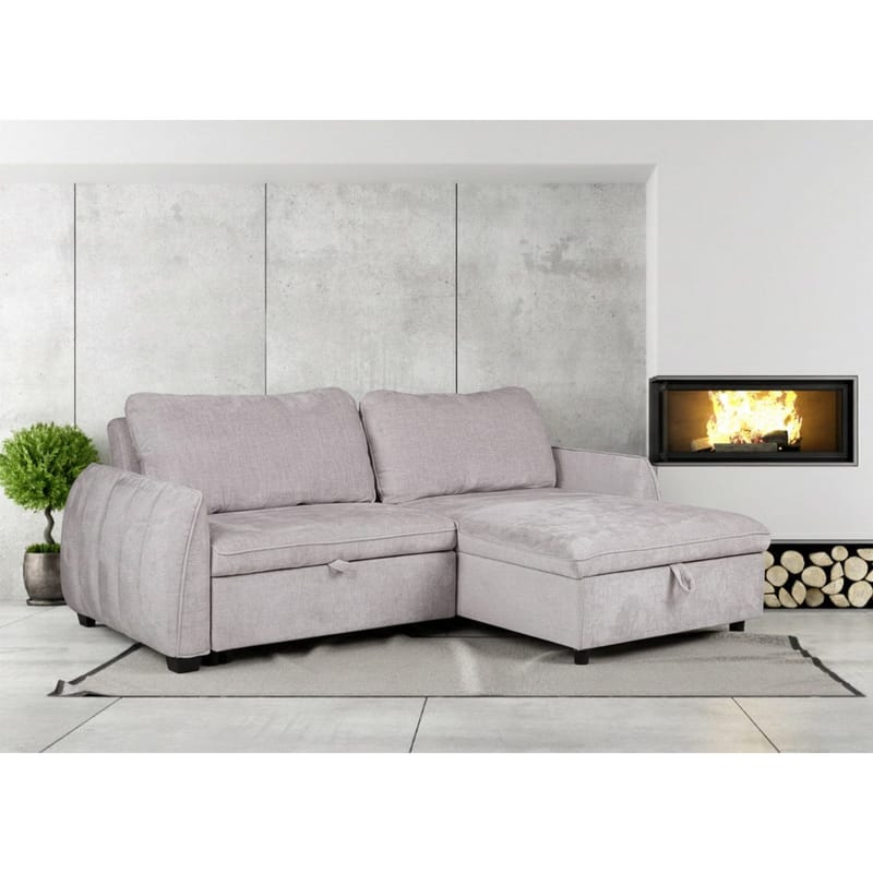 Hjørnesovesofa Klevor - Lysegrå - Møbler - Sofaer - Sovesofaer
