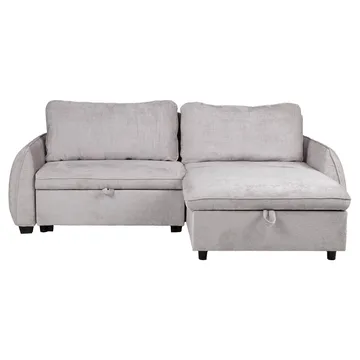Hjørnesovesofa Klevor - Lysegrå - Møbler - Sofaer - Sovesofaer