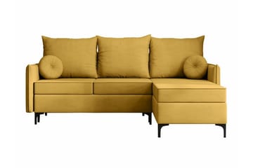 Knocklong 3-personers Hjørnesovesofa - Gul - Møbler - Sofaer - Sovesofaer - Sovesofa chaiselong