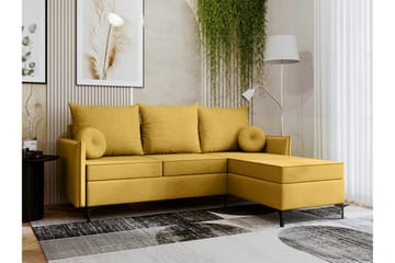 Knocklong 3-personers Hjørnesovesofa - Gul - Møbler - Sofaer - Sovesofaer - Sovesofa chaiselong
