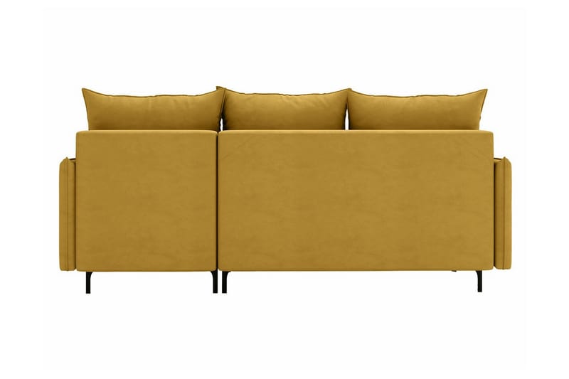Knocklong 3-personers Hjørnesovesofa - Gul - Møbler - Sofaer - Sovesofaer