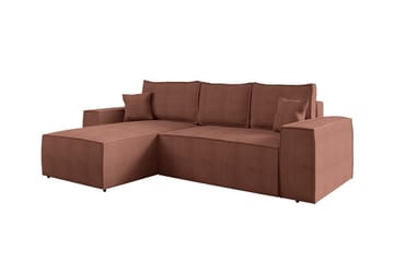 Knocklong 3-personers Hjørnesovesofa - Lyserød - Møbler - Sofaer - Sovesofaer - Sovesofa chaiselong