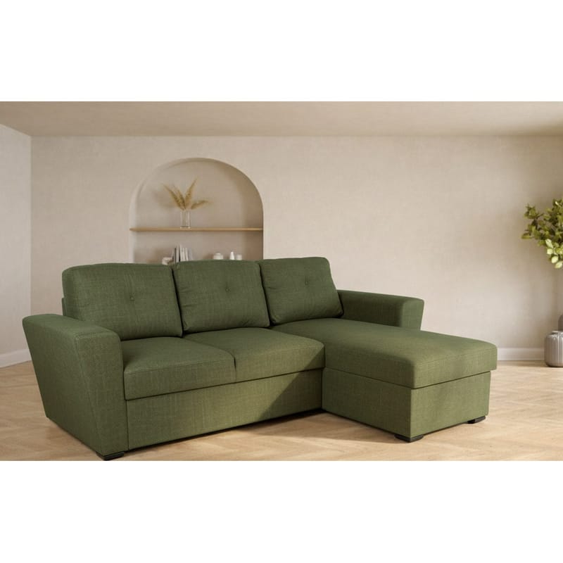 Hjørnesovesofa Korsvik - Grøn - Møbler - Sofaer - Sovesofaer